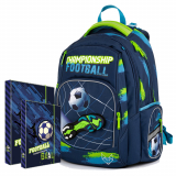 Karton P+P Školský batohový set OXY STYLE MINI FOOTBALL BLUE (3-dielny)