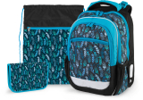 Stil školský batohový set Indian blue 3-dielny