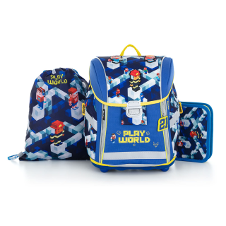 Karton P+P Školský batohový set PREMIUM LIGHT PLAYWORLD (3-dielny)