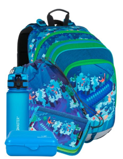 BAGMASTER Školský batoh ALFA 21 B (5-dielny set)