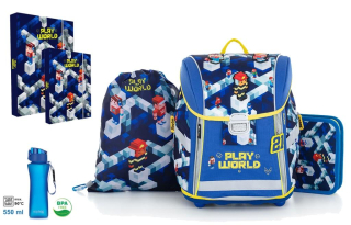 Karton P+P Školský batohový set PREMIUM LIGHT PLAYWORLD (6-dielny)