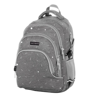 Karton P+P Školský batoh OXY SCOOLER Grey geometric